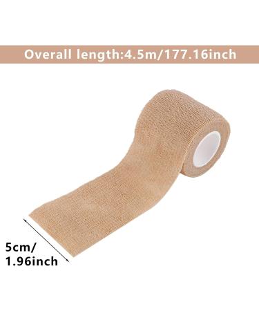 6 Rolls Self Adherent Cohesive Bandages 5 cm x 4.5 m - Non-Woven Wrap for Wrist, Finger, Vet, Medical, Football, Sports - Breathable & Flexible - Buy Online on GoSupps.com