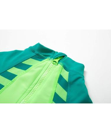 Bonverano Baby Boys Swimsuit 12-18 Months - Green Dinosaur Long-Sleeve One Piece Swimwear | UPF 50+ Sun Protection - Buy Online on GoSupps.com