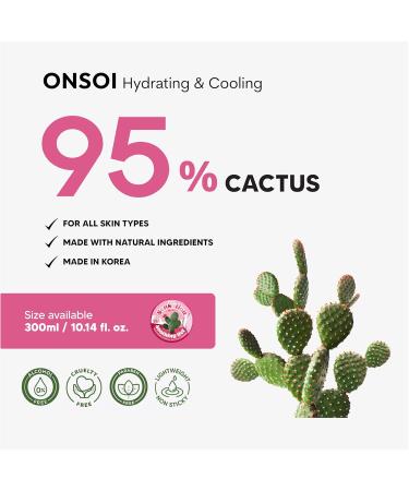 ONSOI 95% Aloe Vera Gel & Cactus Soothing Gel - Sunburn Relief & Hydrating Treatment (2PK) | International Shipping Available - Buy Online on GoSupps.com