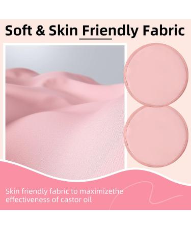 SHCHME 2 PCS Castor Oil Pack SHCHME Castor Oil Pack Castor Oil Pack Wrap Breast Pads Reusable and Washable Castor Oil Pack Compress for Breast (Oil Not Included)(Breast Pads Pink) - Buy Online on GoSupps.com