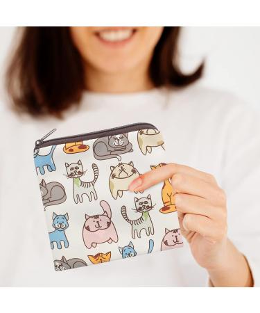 Portable Period Pocket Wallet - Healeved 6 STK Storage Bags for Women's Bandages & Hygiene | Cute Polyester Design - Ideal for Students - Buy Online on GoSupps.com