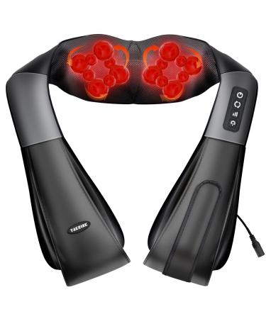 Takrink neck massage device 16 massage balls Shiatsu massage device shoulder degrees and Velcro reinforced adjustable 3 speed back massage device with 1.8m power cable black 1