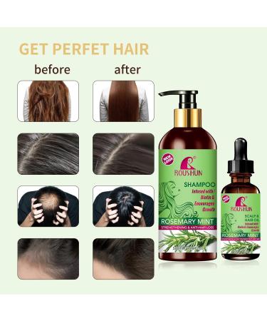 Rosemary Mint Hair Shampoo & Serum Set | All Hair Types | Nourishing Rosemary Oil for Men & Women - Buy Online on GoSupps.com