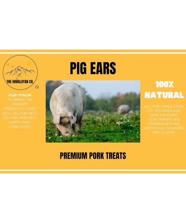 Pig Ears All Natural | Single Ingredient | 20/25/100 Count | Made in Canada | Slow-Roasted | Promote Healthy Shiny Coats (25 Pack) 1 count (Pack of 25) - Buy Online on GoSupps.com