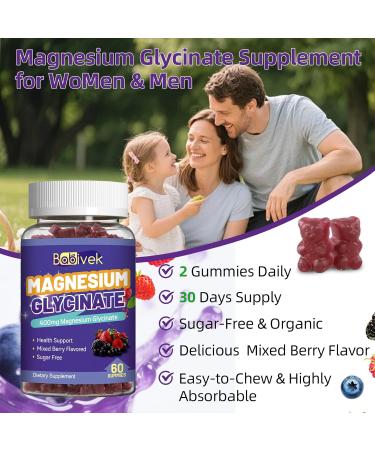 Magnesium Glycinate Gummies with Calcium CoQ10 Potassium & Vitamins D & B6 Sugar-Free Vegan Chewable Supplement for Sleep Muscle Relaxation Bone & Immune Support 60 Gummies 30-Day Supply - Buy Online on GoSupps.com