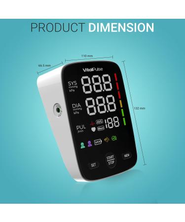 Buy Blood Pressure Monitor - Digital BP Monitor with Adjustable Cuffs | 2x120 Reading Memory & Large LED Display | Fast International Shipping - Buy Online on GoSupps.com