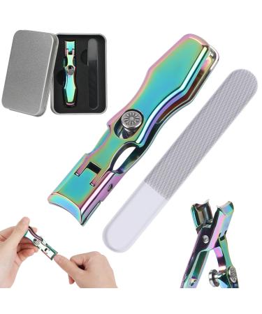LALASTYLE German Toe Nail Clippers German Thick Nail Clippers Lux Grip German Nail Clippers with Catcher Senior Heavy Duty Nail Cutter for Men