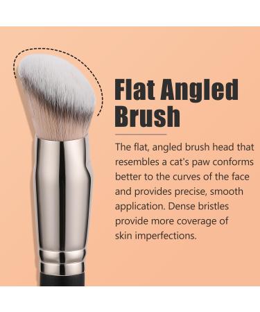 TEOYALL Flat Angled Brushes Flawless Foundation Brush Under Eye Concealer Brush Bronzer Brush with Liquid Cream Powder L/M/S - Buy Online on GoSupps.com