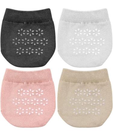 Shop 4 Pairs Women's Mesh Toe Socks - Slide-Resistant Breathable Half Socks in Black White Pink & Skin Colors - Buy Online on GoSupps.com