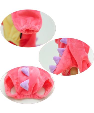 Delifur Dinosaur Dog Halloween Costume - Pink 2XL | Pet Dino Hoodie for Small & Medium Dogs - Buy Online on GoSupps.com