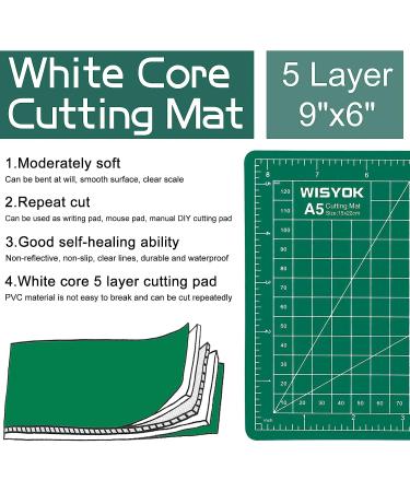 WISYOK 6 x 8 A5 Self Healing Craft Mat - Small Sewing Cutting Mat for Hobbyists and Children | Rotary Fabric Mat for DIY Crafts - Buy Online on GoSupps.com