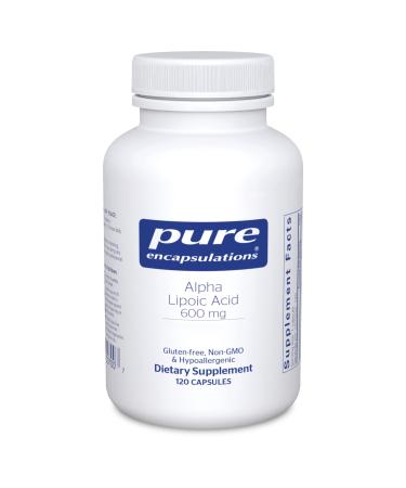 Pure Encapsulations Alpha Lipoic Acid 600 mg | ALA Supplement for Liver Support, Antioxidants, Nerve and Cardiovascular Health, Free Radicals, and Carbohydrate Support* | 120 Capsules 120 Count (Pack of 1)