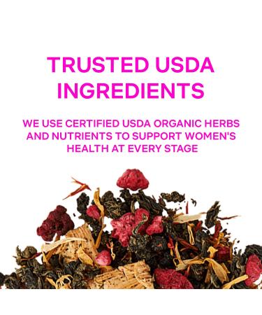 Organic Fertility Tea for Women - Red Raspberry Leaf & Vitex Blend - 20 Count - 100% Natural - Up to 40 Servings - Buy Online on GoSupps.com