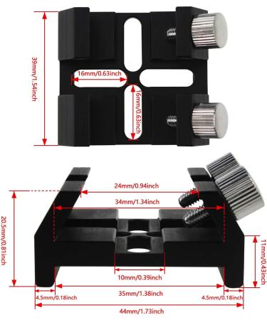 Astromania Universal Dovetail Base for Finder Scope - 10.2-30.2MM Hole Spacing, Ideal for Green Laser Pointer Bracket Installation - Buy Online on GoSupps.com