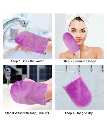 Phogary Microfiber Washing Gloves - 8 Pieces Soft Spa Cloths Reusable Make-Up Remover European Style 15x21 cm 8 Colors - Buy Online on GoSupps.com