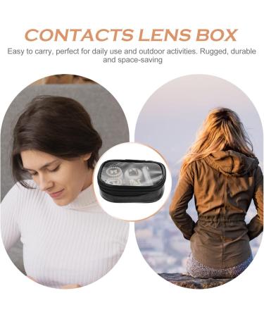 Ciieeo Crystal Cat Eye Contact Lens Case Set - Soaking & Storage Kit with Bottles & Tweezers for Travel & Outdoor Use - Buy Online on GoSupps.com