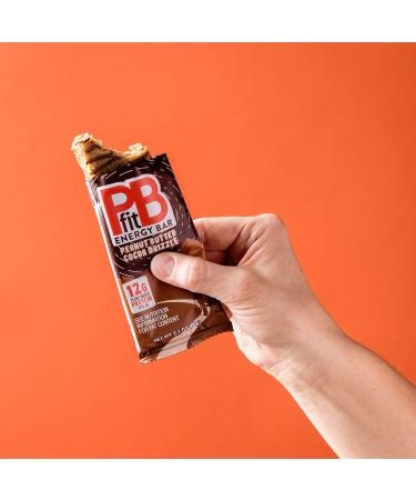 PBfit Peanut Butter Cocoa Drizzle Energy Bars 12g Protein 5g Fiber Gluten Free Vegan Plant-Based Non-GMO 2.1 Oz (Pack of 12) - Buy Online on GoSupps.com