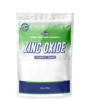 Myoc White Zinc Oxide Powder (110 Gram)  Non-Nano Zinc Oxide Powder  Zinc Oxide Powder for Skin  DIY Sunscreen  Baby Diaper Rash Cream  Online Quality 3.88 Ounce (Pack of 1)