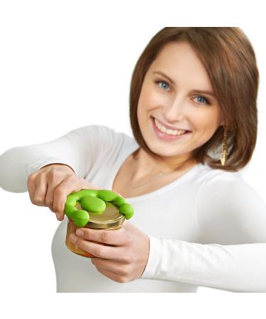 Priot Strong Glass Jar Opener | Easy Grip Twist Opener for Weak Hands Seniors & Arthritis | Kitchen Essential in Gray - Buy Online on GoSupps.com