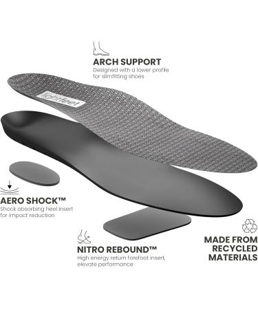 Lightfeet Slimfit Support Insoles | Optimal Comfort & Fit for Slim-Fit Shoes | Designed by Aussie Podiatrists | Enhanced Muscle Efficiency | Reduce Joint Stress & Impact | Sizes M 8-9 / W 9-10 - Buy Online on GoSupps.com