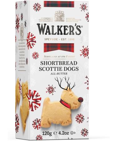 WALKER'S SHORTBREAD Festive Scottie 'Reindeer' Dog Shortbreads 125g (Pack Of 12) - Buy Online on GoSupps.com
