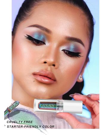 HANLADY Chameleon Glitter Eyeshadow Liquid: Intense Color Shifting Green, Long Lasting, Quick Dry - High Pigmented Shimmer Eye Makeup - Buy Online on GoSupps.com