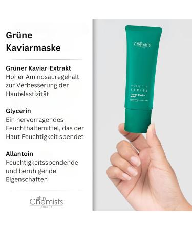 Buy Skin Chemists Face Mask 50ml - Green Caviar Extract & Bakuchiol for Antioxidant Protection Against Fine Lines & Wrinkles - Buy Online on GoSupps.com