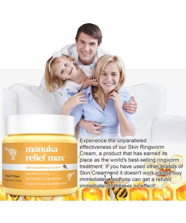 Manuka Honey Cream for Eczema Psoriasis Relief - Tinea Versicolor, Itchy Feet, Butt & Scalp - Bee Sting Bites Treatment - 4 Fl Oz Pack - Buy Online on GoSupps.com