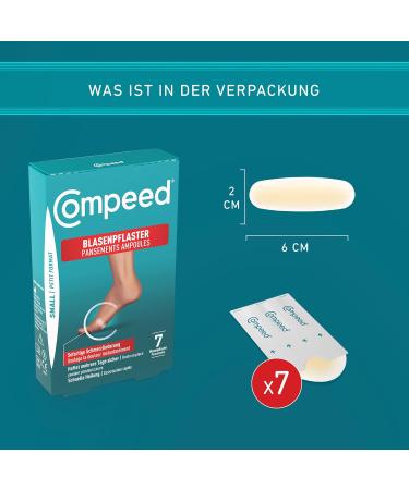 Compeed Blister Plaster Small - Hydrocolloid Cushions for Heels & Feet | 7 Pack - Fast Relief from Blisters - Buy Online on GoSupps.com