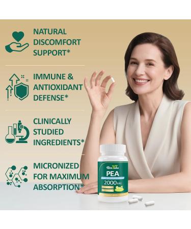 Liposomal Palmitoylethanolamide 2000MG + Luteolin 200MG + Turmeric 200MG & Fisetin 100MG Micronized Pea 99% Highly Purified Enhanced Absorption Pea Supplement 240 Capsules - Buy Online on GoSupps.com