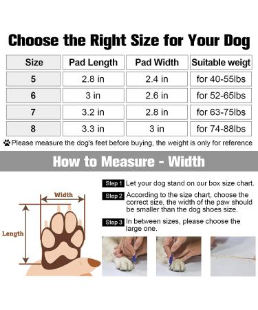 BEAUTYZOO Dog Boots 4PCS Set for Medium Large Dogs | Anti-Slip Waterproof Booties with Reflective Straps | Size 6 (2.6x3.0) | Black Outdoor Paw Protectors - Buy Online on GoSupps.com
