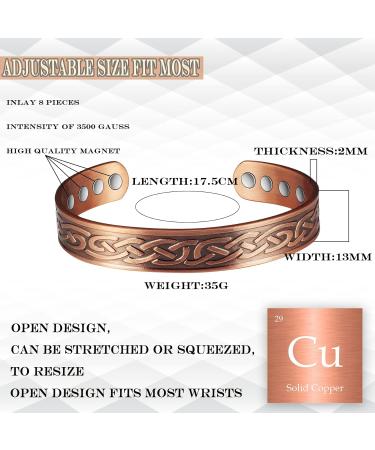 Buy Magnetic Copper Bracelet - Retro Fashion Copper Magnetic Therapy Energy Bracelet for Wellness - Buy Online on GoSupps.com