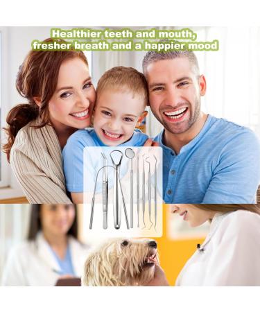 Truein 8-Piece Stainless Steel Tartar Remover Set | Professional Dental Care Kit for Tartar & Tooth Cleaning - Buy Online on GoSupps.com