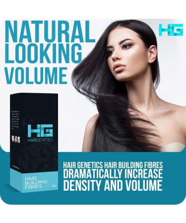 Hair Genetics Black Hair Fibres (22g) - Hair Loss Treatment & Thinning Hair Solution - Buy Online on GoSupps.com