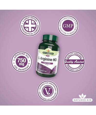 Natures Aid 750mg L-Arginine Tablets - Pack of 90 132230 - Buy Online on GoSupps.com