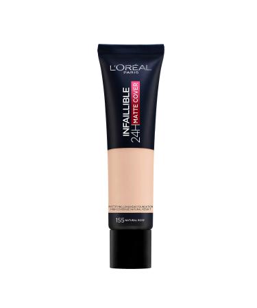 New L'Oreal Infallible 24H Matte Cover Foundation 30ml - 155 Natural Rose