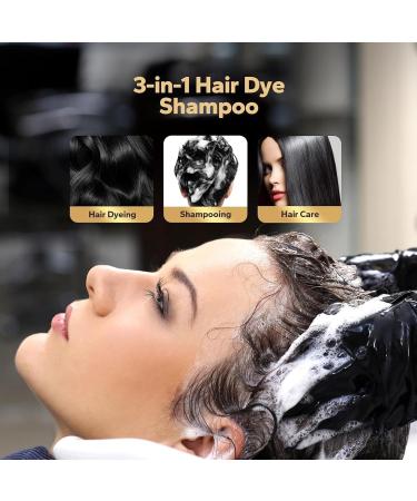 Gireatick Nova Hair Dye Shampoo for Grey Hair Nova Hair Instant Dye Shampoo for Women Men Black Hair Color Shampoo for Grey Hair Long Lasting Grey Coverage Shampoo - Buy Online on GoSupps.com