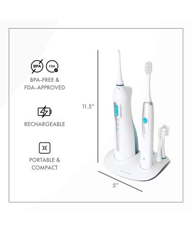 Buy ToiletTree Products Poseidon Irrigator & Toothbrush Combo | Rechargeable Sonic Toothbrush & Oral Irrigator for Oral Health | Extra Tips Included - Buy Online on GoSupps.com