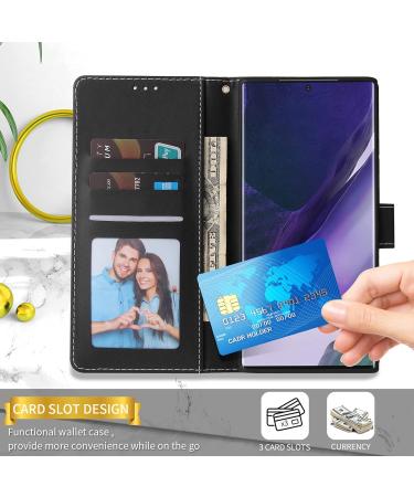 Buy Oihxse Wallet Cover for Xiaomi Redmi Note 10 Pro - PU Leather Flower Marble Flip Case with Stand & Card Compartment - Silicone Protective Shell in Black - Buy Online on GoSupps.com