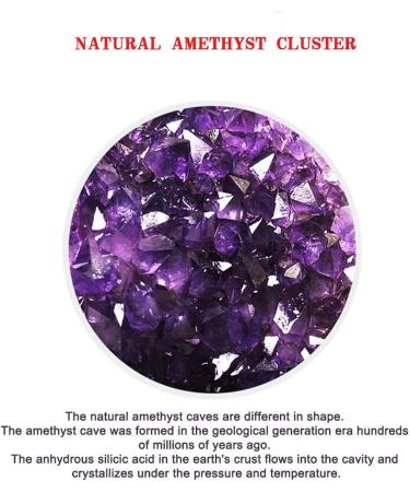 Natural Amethyst Crystal Clusters Stone from Uruguay Raw Geode Powerful deep Purple Crystals Geode with Polished Edges 2.2lbs Gift (Size : 2.2lbs) - Buy Online on GoSupps.com