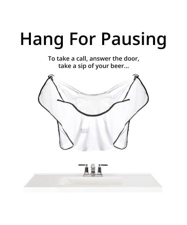 Beard King Beard Bib Apron for Men - White Deluxe Version | Shark Tank Original | Hair Catcher for Shaving & Trimming - Grooming Accessory for Dad or Husband - One Size Fits All - Buy Online on GoSupps.com