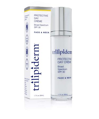 Trilipiderm Protective Day Cr me  Broad Spectrum SPF 30   Lightweight  Fast-Absorbing Moisturizing Sunscreen  TSA-Friendly 1.7 Ounce Airless Pump Bottle Single