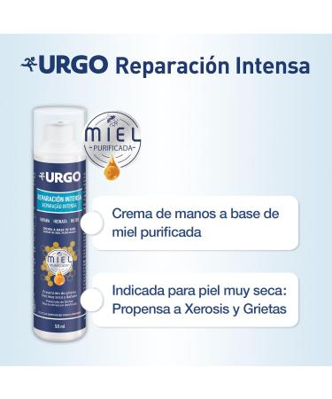 Urgo Intensive repair hand cream on a cleaned honey basis bottle with 50 ml dosing pump - Buy Online on GoSupps.com