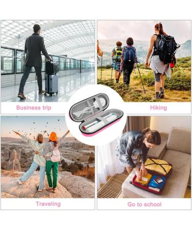 LOPHE Electric Toothbrush Travel Case Dustproof Toothbrush Storage Holder Portable Toothbrush Protective Cover Bag Electric Toothbrush Case Container for Business Camping Travel (Magenta) - Buy Online on GoSupps.com
