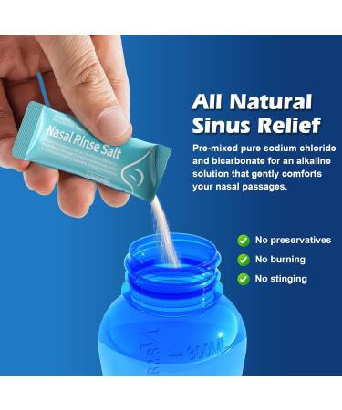 MAOEVER 120 Saline Packets Neti Pot Salt Packets Individually Wrapped Saline Packets for Neti Pots Nasal Irrigation and Squeeze Bottles & Sinus Relief | Sinus Care (Light Green 120L) Light Green 120L - Buy Online on GoSupps.com