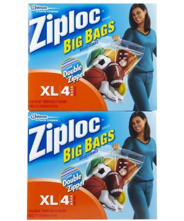 Ziploc Big Bags XL 4 Count (Pack of 2)