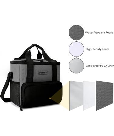 TOURIT 24-Can Insulated Soft Cooler Bag - Portable Lunch Cooler for Picnic, Beach, Work & Trip - Grey - Buy Online on GoSupps.com