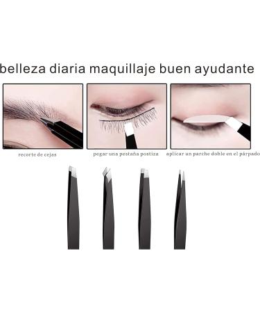 Professional Eyebrow Tweezers Set - 4 Precision Tweezers for Hair Removal | Ideal for Men & Women - Buy Online on GoSupps.com
