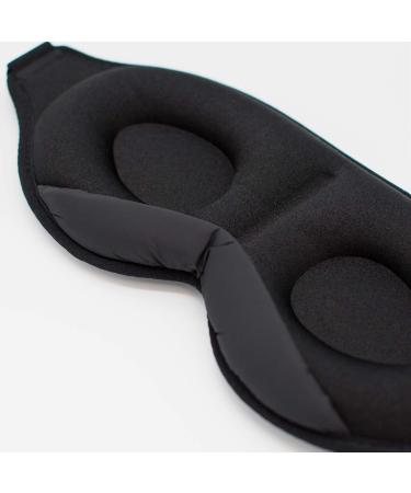 Shapevital 3D Sleep Mask Deluxe - Black Eye Mask for Women & Men Comfortable Blindfold for Side Sleepers Perfect for Travel - Buy Online on GoSupps.com