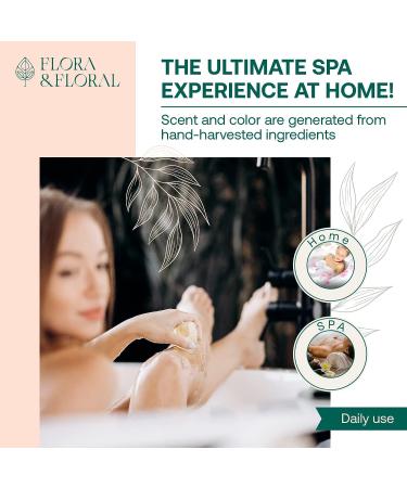 Flora & Floral Clear Vegan Bath Soap Gift Set - 4 pc Heart Shaped Body Soap with Argan & Coconut Oil - 2 oz - Buy Online on GoSupps.com